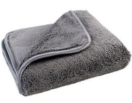 Mikrowłókno 40x40 Ultra Soft; 1000g/m2 kolor: szary, lamówka: srebrna